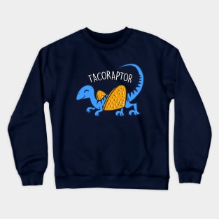 Cute Taco Funny Dinosaur Velociraptor Taco Tuesday Cartoon Crewneck Sweatshirt